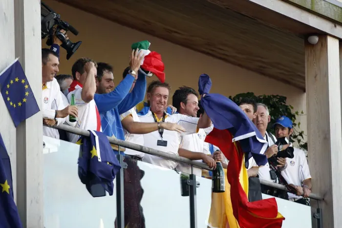 Framed Print : Ian Poulter Shakes Off Champagne Framed Print : Ian Poulter Shakes Off Champagne