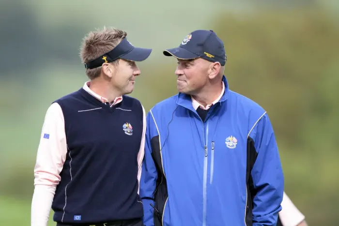 Framed Print : Ian Poulter & Thomas Bjorn Framed Print : Ian Poulter & Thomas Bjorn