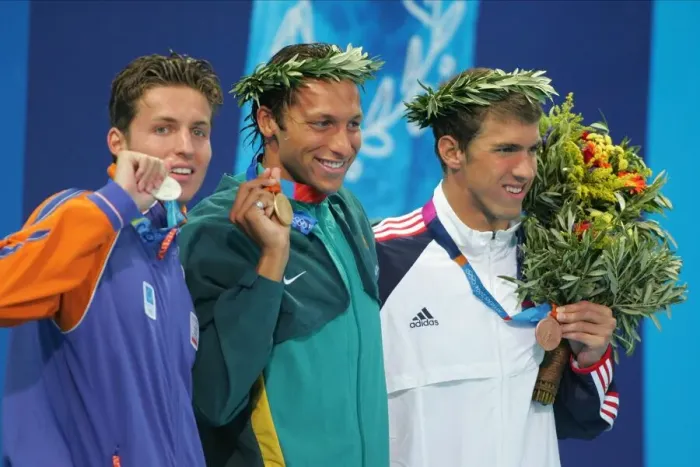 Framed Print : Ian Thorpe, Pieter Van Den Hoogenband & Michael Phelps I Framed Print : Ian Thorpe, Pieter Van Den Hoogenband & Michael Phelps I