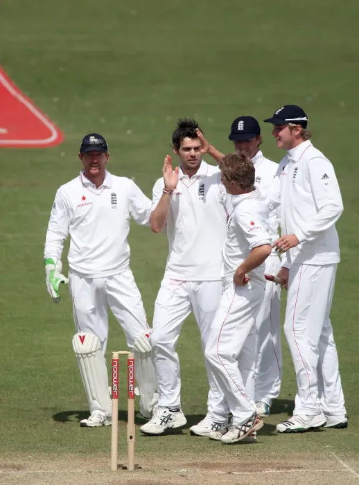 Framed Print : James Anderson & England Celebrate Taking Benn Out James