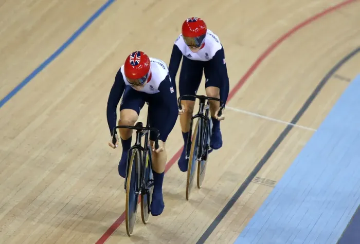 Framed Print : Jessica Varnish & Victoria Pendleton Framed Print : Jessica Varnish & Victoria Pendleton