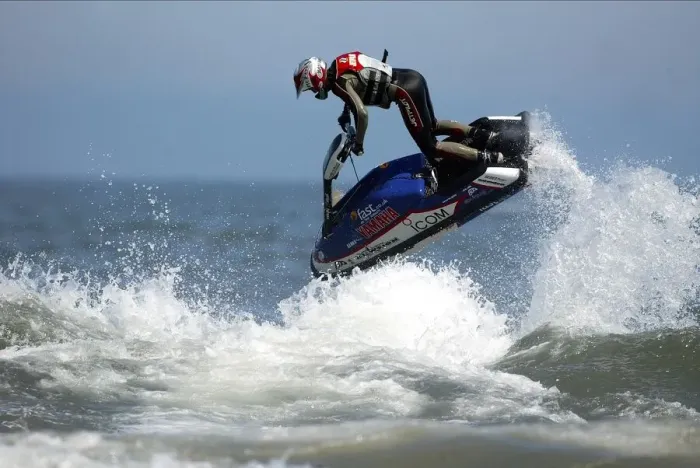 Framed Print : Jet Ski South Bay, Scarborough Date: 02 June 2007 Framed Print : Jet Ski South Bay, Scarborough Date: 02 June 2007