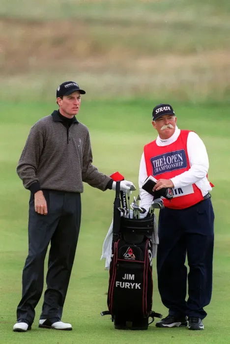 Framed Print : Jim Furyk British Open, Carnoustie, 17 July 1999 Date: 17 July 1999
