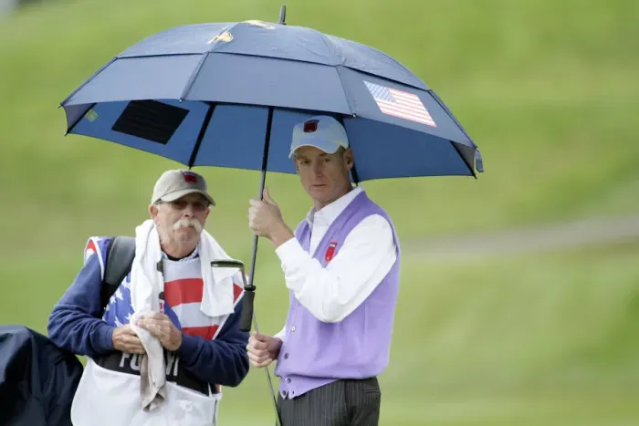 Framed Print : Jim Furyk & Caddy Framed Print : Jim Furyk & Caddy