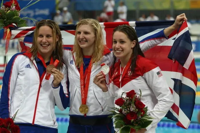 Framed Print : Joanne Jackson, Rebecca Adlington and Katie Hoff Framed Print : Joanne Jackson, Rebecca Adlington and Katie Hoff