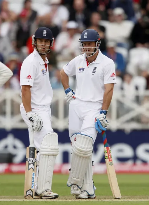 Framed Print : Jonathan Trott & Andrew Strauss Framed Print : Jonathan Trott & Andrew Strauss