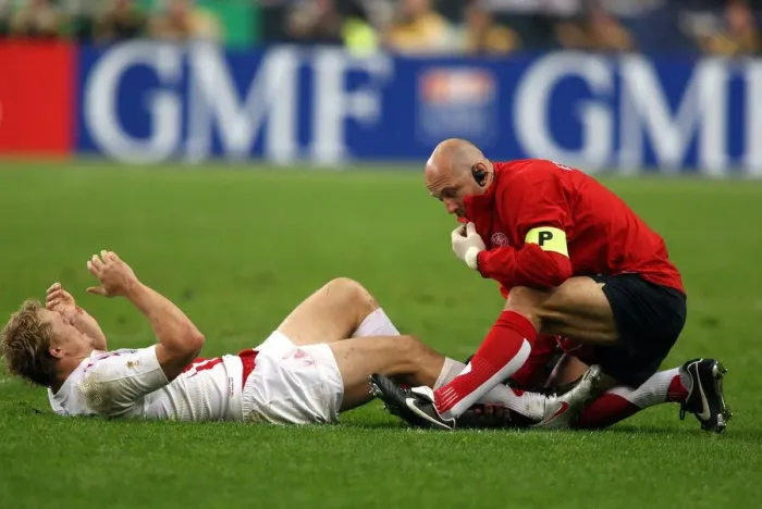 Framed Print : Josh Lewsey Injury