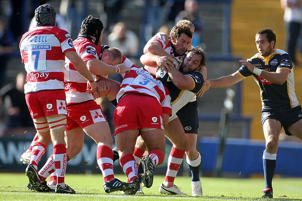 Juan Gomez Gets Challenged By Gloucester Pack