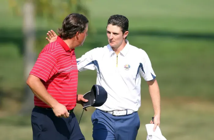 Framed Print : Justin Rose & Phil Mickelson Framed Print : Justin Rose & Phil Mickelson
