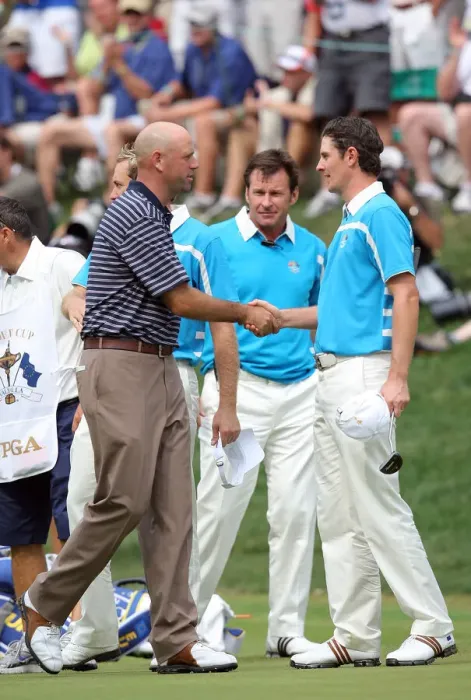 Framed Print : Justin Rose & Stewart Cink Framed Print : Justin Rose & Stewart Cink