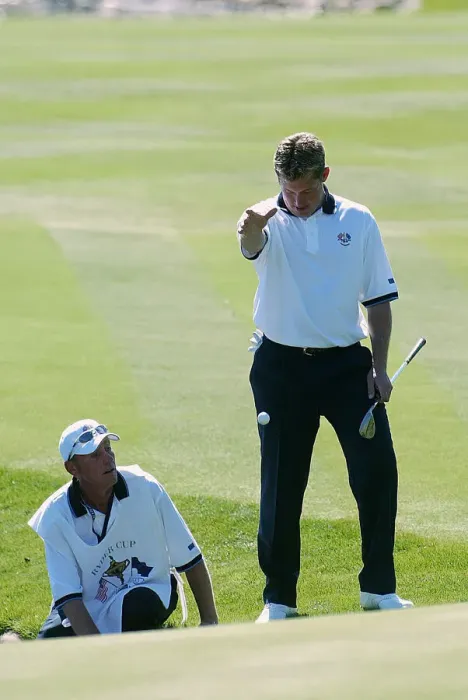 Framed Print : Lee Westwood Drops Ball