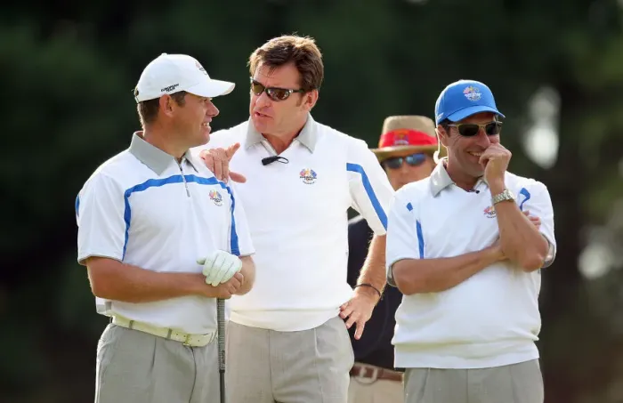 Framed Print : Lee Westwood, Nick Faldo and Jose Maria Olazabal Framed Print : Lee Westwood, Nick Faldo and Jose Maria Olazabal