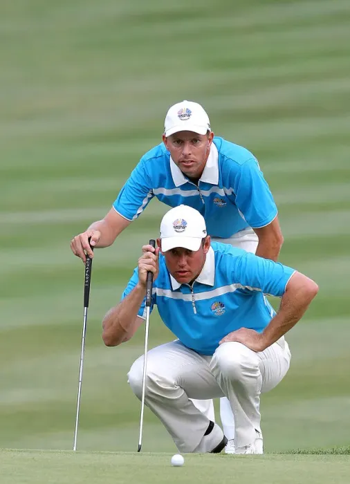 Framed Print : Lee Westwood & Soren Hansen