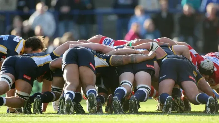 Framed Print : Leeds Carnegie Scrum Framed Print : Leeds Carnegie Scrum