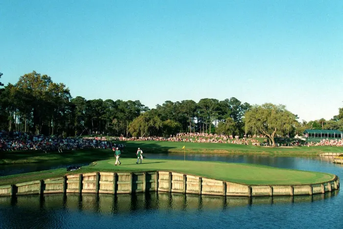 Framed Print : Len Mattiace Walks Off 17th