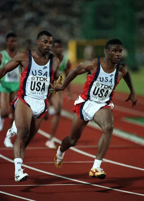 Framed Print : Leroy Burrell, Dennis Mitchell