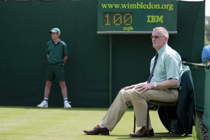 Framed Print : Line Judge & Ball Boy