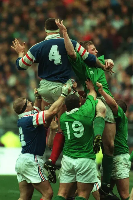 Framed Print : Lineout France V Ireland 09 March 1998 Date: 09 March 1998 Framed Print : Lineout France V Ireland 09 March 1998 Date: 09 March 1998