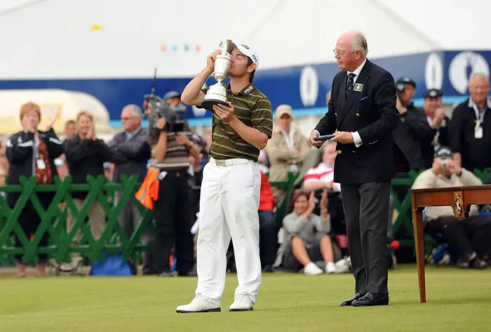 Framed Print : Louis Oosthuizen & Open Trophy Framed Print : Louis Oosthuizen & Open Trophy