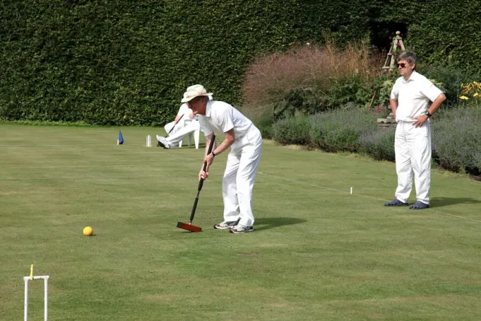 Framed Print : Male Lawn Croquet Player Framed Print : Male Lawn Croquet Player