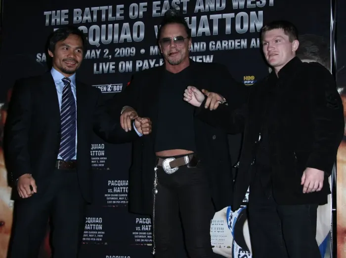Framed Print : Manny Pacquiao, Mickey Rourke, Ricky Hatton Framed Print : Manny Pacquiao, Mickey Rourke, Ricky Hatton