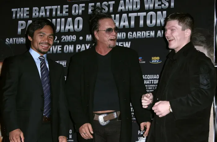 Framed Print : Manny Pacquiao, Mickey Rourke, Ricky Hatton Framed Print : Manny Pacquiao, Mickey Rourke, Ricky Hatton