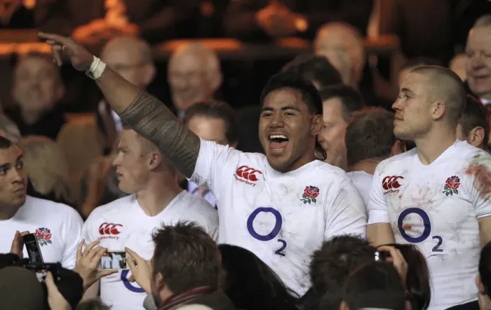 Framed Print : Manusamoa Tuilagi Celebrates Framed Print : Manusamoa Tuilagi Celebrates