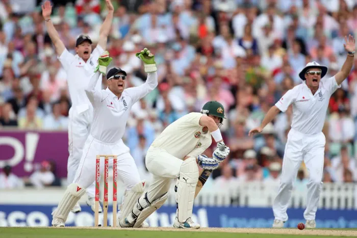Framed Print : Marcus North Is Out Lbw As England Celebrate Framed Print : Marcus North Is Out Lbw As England Celebrate