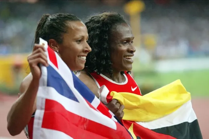 Framed Print : Maria Mutola & Kelly Holmes Framed Print : Maria Mutola & Kelly Holmes
