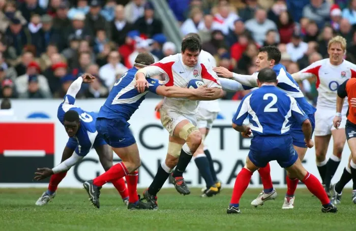 Framed Print : Martin Corry Struggles To Break Defence Framed Print : Martin Corry Struggles To Break Defence