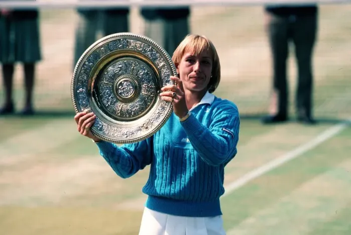 Framed Print : Martina Navratilova With Plate Framed Print : Martina Navratilova With Plate