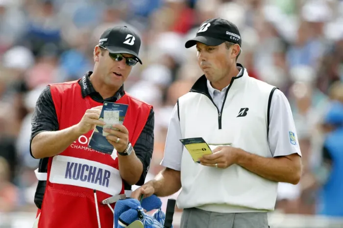 Framed Print : Matt Kuchar & Caddy Framed Print : Matt Kuchar & Caddy