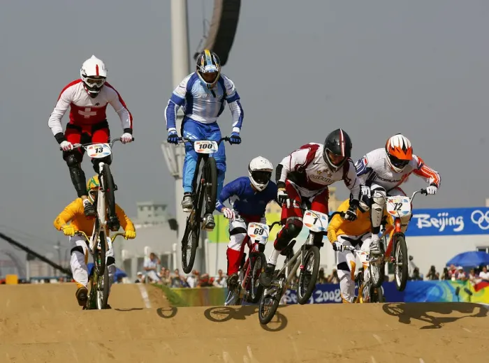 Framed Print : Mens Bmx Bmx Arena Date: 22 August 2008 Framed Print : Mens Bmx Bmx Arena Date: 22 August 2008