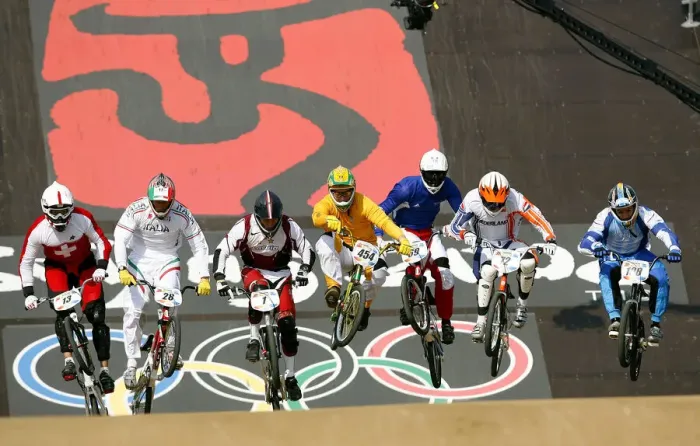 Framed Print : Mens Bmx Bmx Arena Date: 22 August 2008 Framed Print : Mens Bmx Bmx Arena Date: 22 August 2008