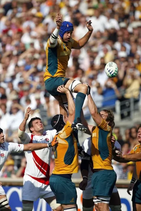 Framed Print : Nathan Sharpe Wins Line-Out Framed Print : Nathan Sharpe Wins Line-Out