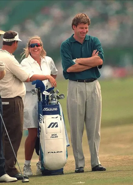 Framed Print : Nick Faldo & Caddy Fanny Framed Print : Nick Faldo & Caddy Fanny