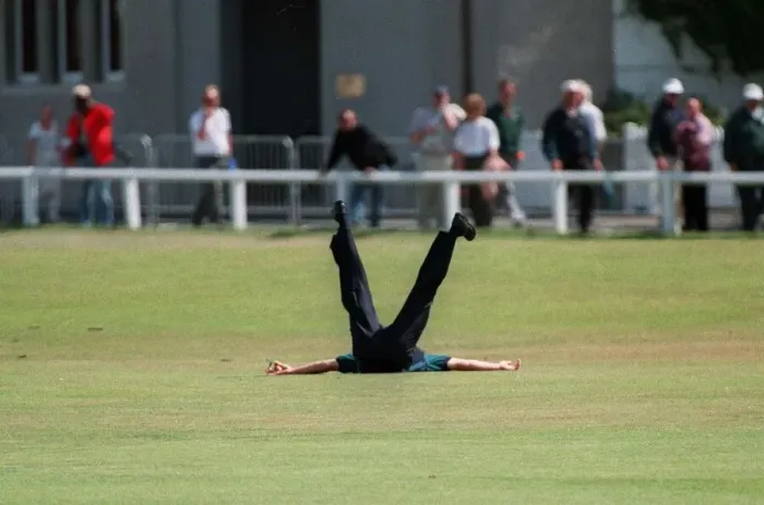 Framed Print : Nick Faldo Falls To The Ground Framed Print : Nick Faldo Falls To The Ground