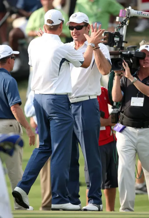 Framed Print : Nick Faldo & Henrik Stenson Framed Print : Nick Faldo & Henrik Stenson