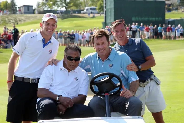 Framed Print : Nick Faldo & Mohammad Ali