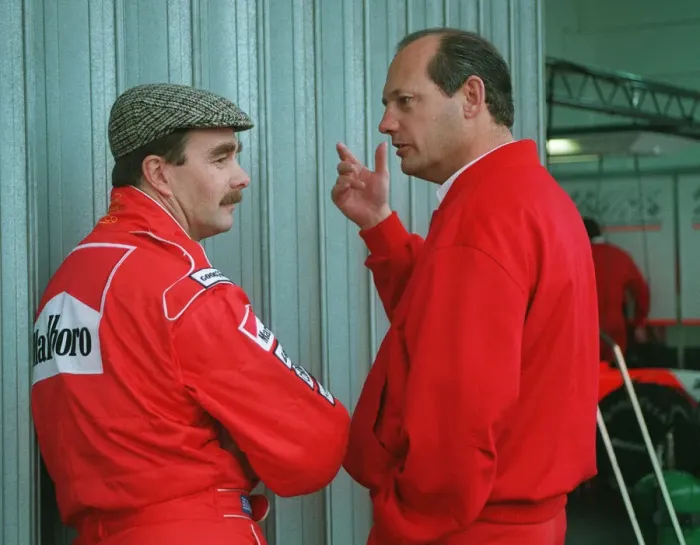 Framed Print : Nigel Mansell & Ron Dennis Framed Print : Nigel Mansell & Ron Dennis