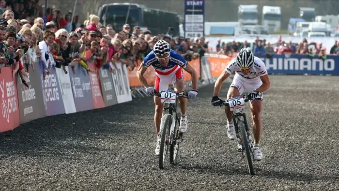 Framed Print : Nino Schurter & Julien Absalon In Sprint Finish Nino Sch Framed Print : Nino Schurter & Julien Absalon In Sprint Finish Nino Sch