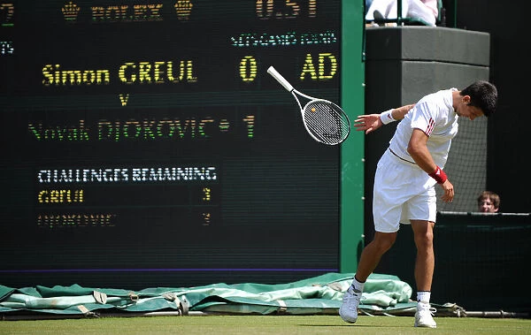 Novak Djokovic Slams Down His Racquet
