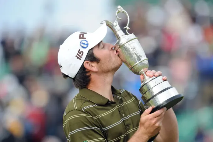 Framed Print : The Open Winner Louis Oosthuizen Kisses Trophy Framed Print : The Open Winner Louis Oosthuizen Kisses Trophy