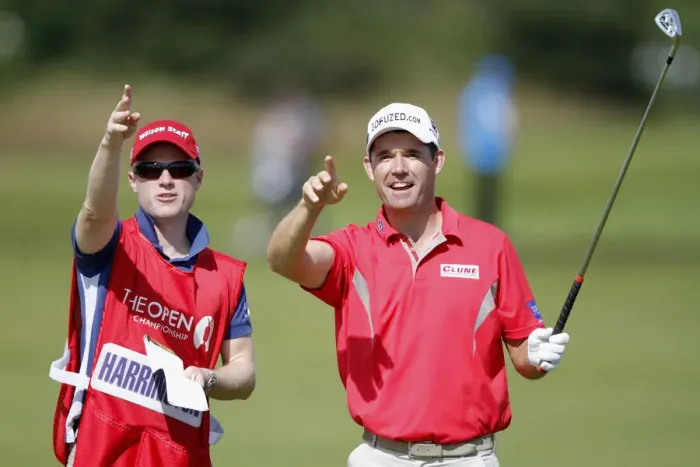Framed Print : Padraig Harrington & Caddy