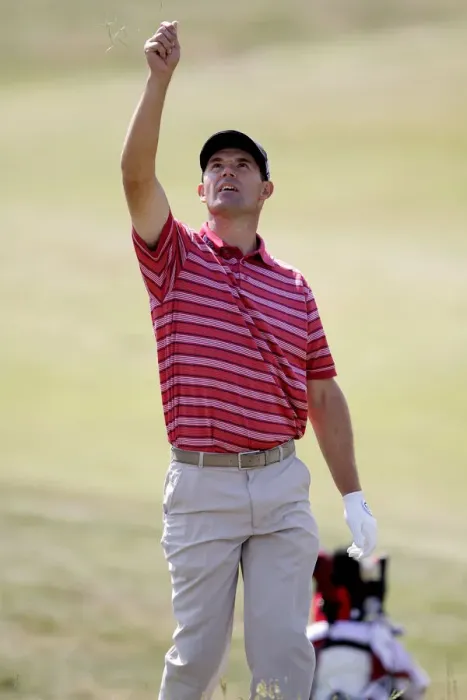 Framed Print : Padraig Harrington Checks The Breeze Framed Print : Padraig Harrington Checks The Breeze