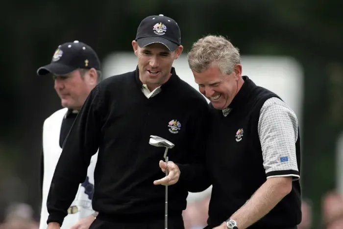 Framed Print : Padraig Harrington & Colin Montgomerie Padraig Harringto Framed Print : Padraig Harrington & Colin Montgomerie Padraig Harringto
