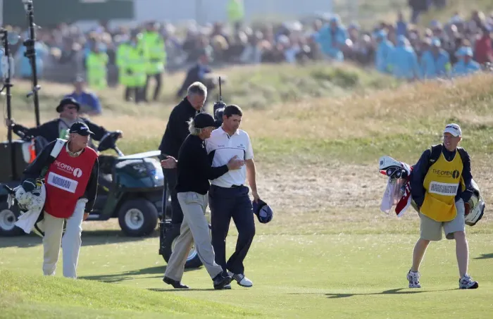 Framed Print : Padraig Harrington & Greg Norman