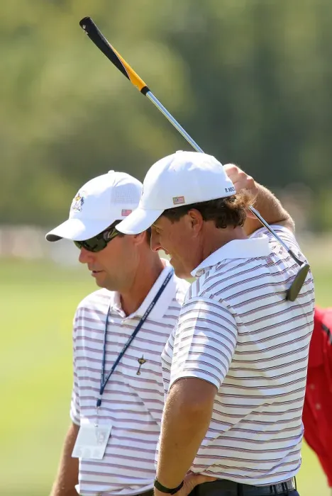 Framed Print : Paul Azinger & Phil Mickelson