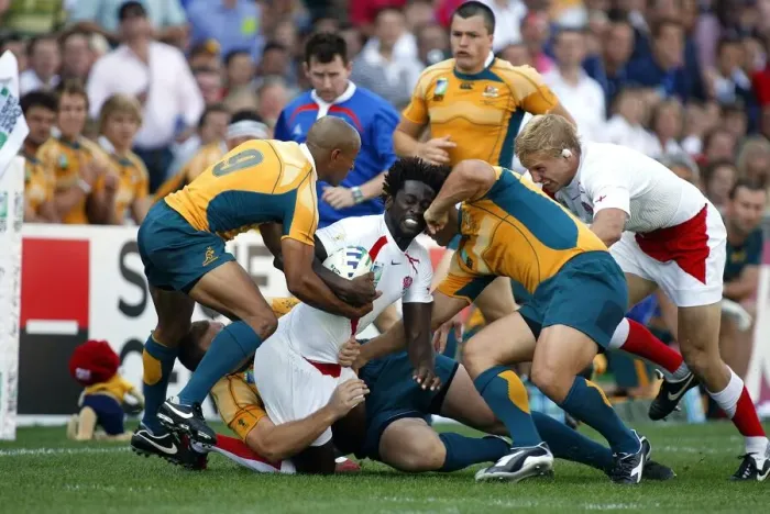 Framed Print : Paul Sackey, George Gregan & George Smith Framed Print : Paul Sackey, George Gregan & George Smith