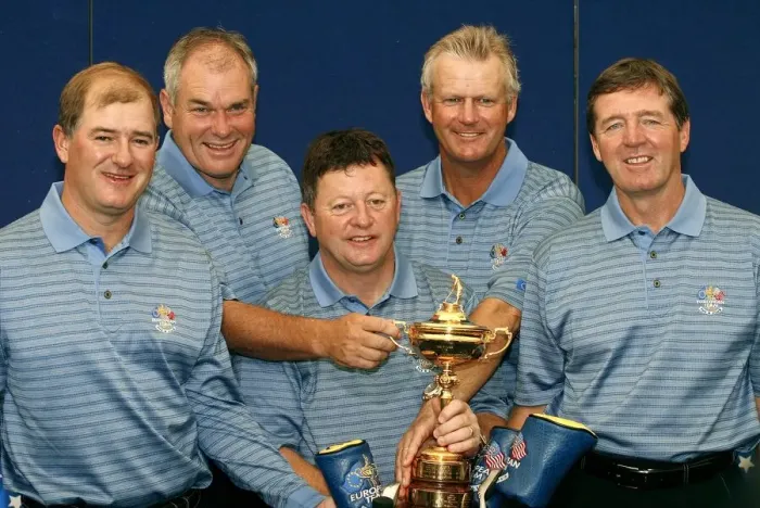 Framed Print : Peter Baker, David J Russell, Ian Woosnam, Sany Lyle, Des Smyth